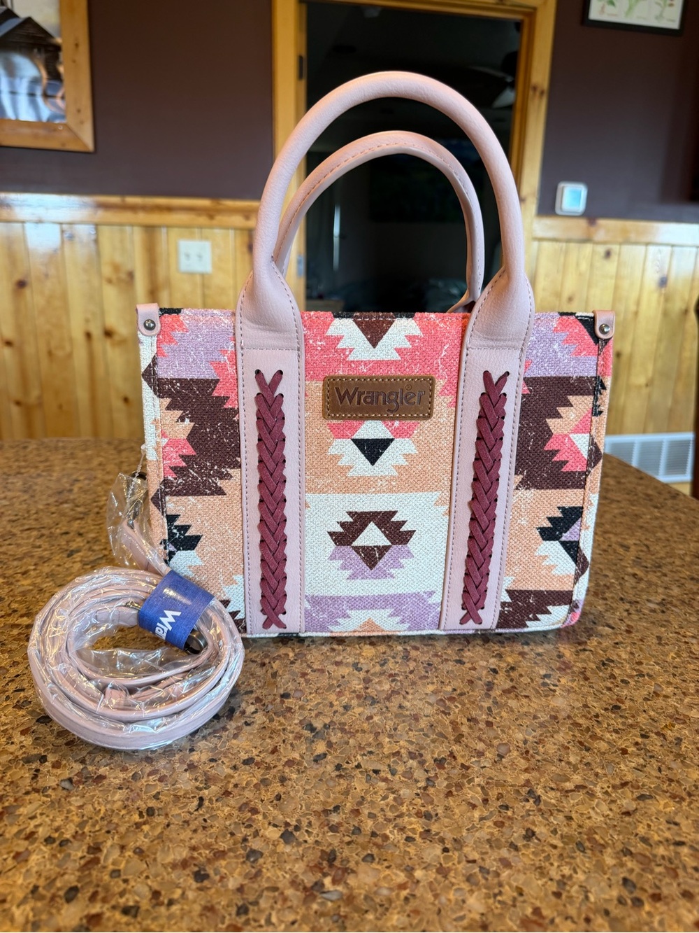 Wrangler Pink Multi Aztec Mini Tote